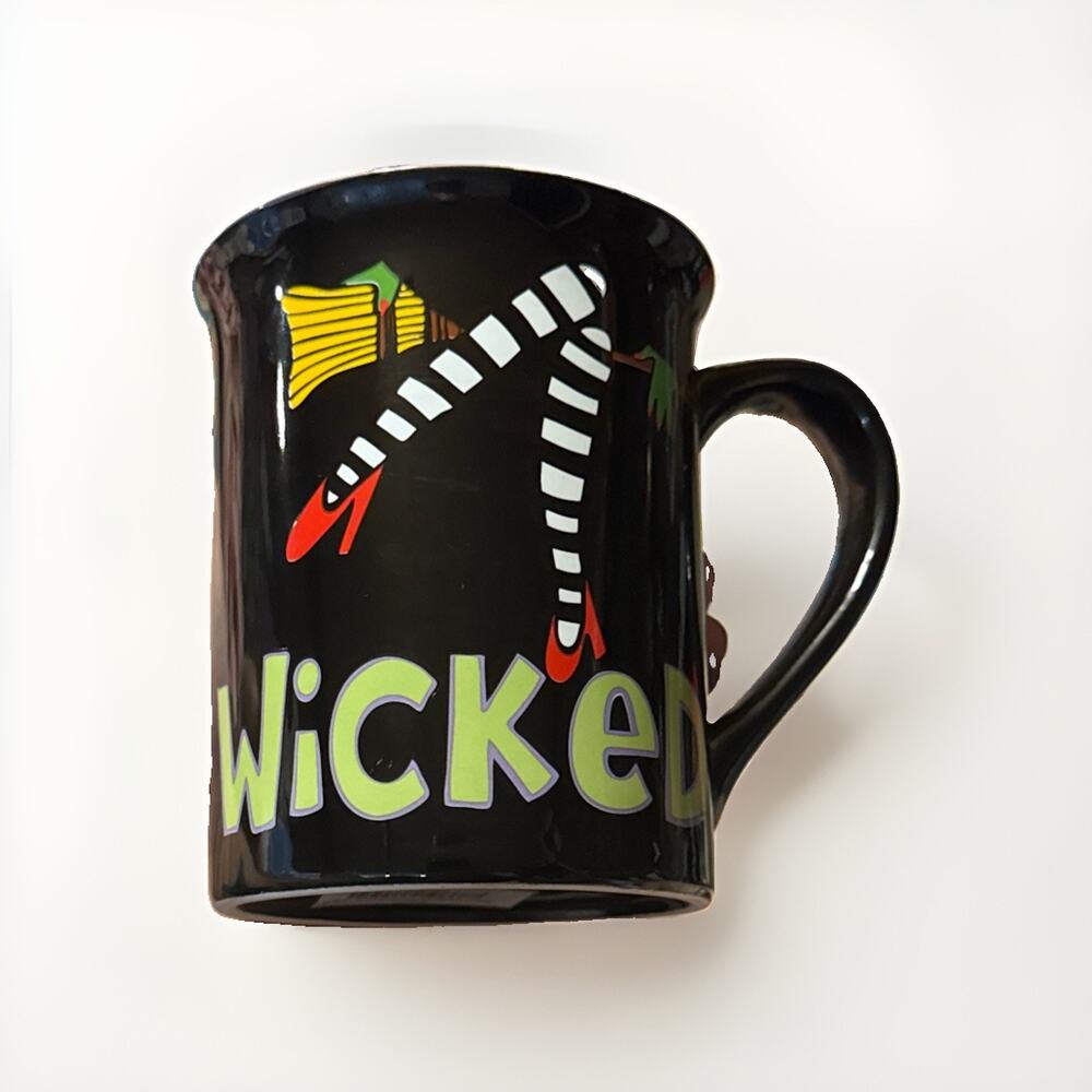 Our Name Is Mud "Wicked" Witch Wizard Of Oz Black Purple Stoneware Mug 16oz